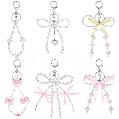 6Pcs Acrylic & Alloy & Plastic Keychain KEYC-PH01538-1
