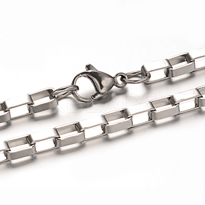 Tarnish Resistant 304 Stainless Steel Box Chain Bracelets BJEW-M165-01P-1