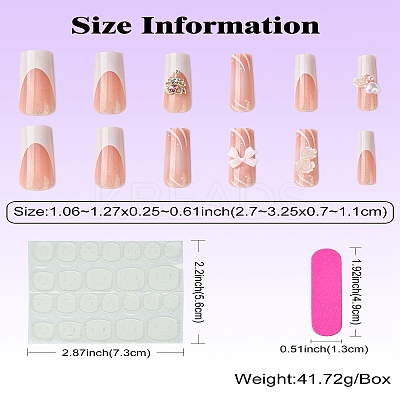 ABS Plastic Full Cover Press On False Nails DIY-CJC0006-13-1