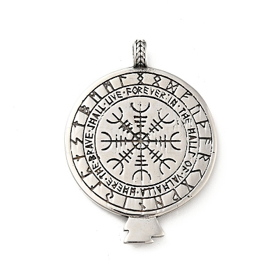 304 Stainless Steel Viking Pendants STAS-P309-28AS-1