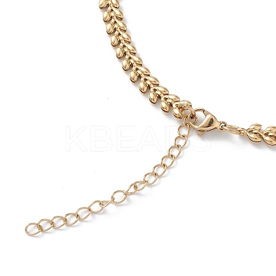 Ion Plating(IP) 304 Stainless Steel Cobs Chain Necklace for Men Women STAS-B039-09G-1