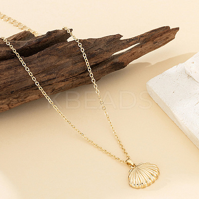 Summer Beach Alloy Pendant Necklaces for Women FS-WGAF64A-04-1