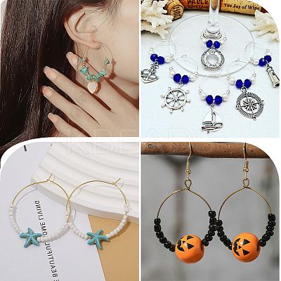 120Pcs 4 Styles 316 Surgical Stainless Steel Wine Glass Charms Rings STAS-BBC0009-37S-1