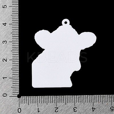 Opaque Printed Acrylic Pendants SACR-F018-01E-1