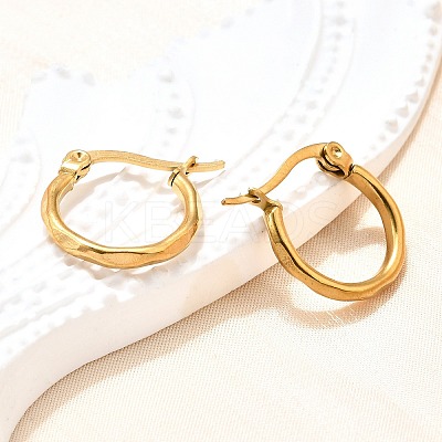 304 Stainless Steel Hoop Earrings X-EJEW-D195-G-1