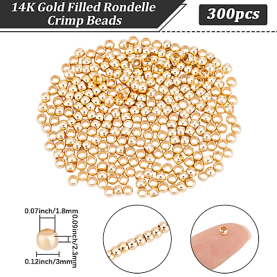 3Bags Brass Crimp Beads KK-BBC0026-09A-1