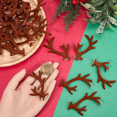 36Pcs 2 Styles Velvet and Plastic Antler Snowman Hand Branch FIND-GF0007-09B-1