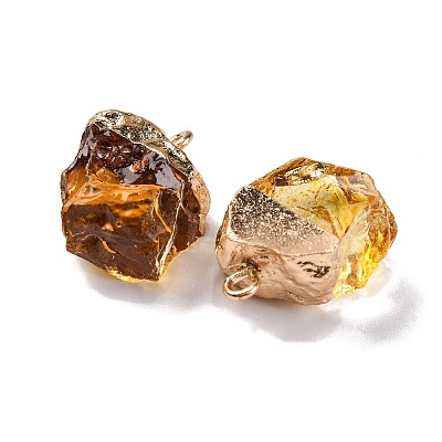 Gradient Color Resin Imitation Gemstone Resin Irregular Pendants LS-RESI-U001-02A-1