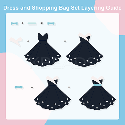 Dress Shopping Bag Carbon Steel Cutting Dies Stencils DIY-WH0309-1265-1