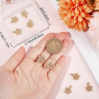 10Pcs Brass Micro Pave Clear Cubic Zirconia Charms ZIRC-BBC0001-87-1