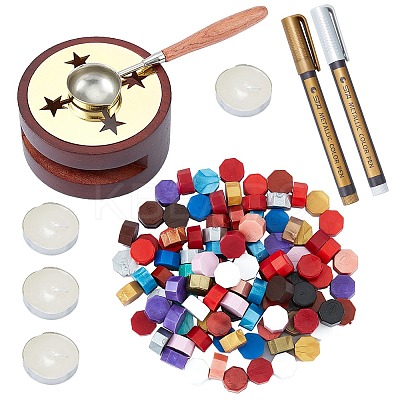 Fire Wax Seal Wax Sealing Stamps Tool Kits DIY-CP0003-37-1