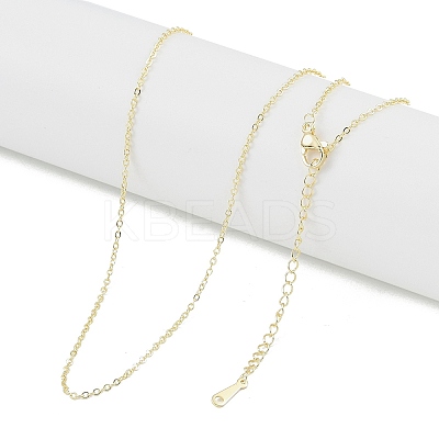 Brass Cable Chain Necklaces NJEW-U008-06G-1