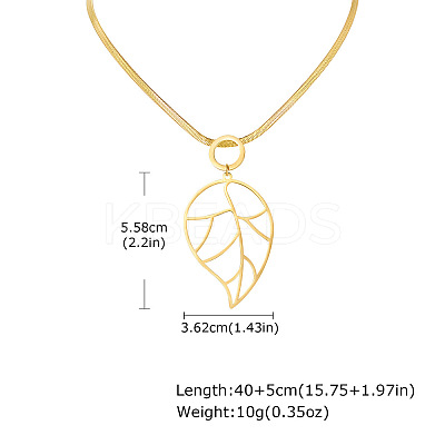 304 Stainless Steel Pendant Flat Snake Chain Necklaces for Women WG4CB9D-03-1