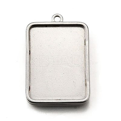 304 Stainless Steel Pendant Cabochon Settings LS-STAS-S181-02P-D-1