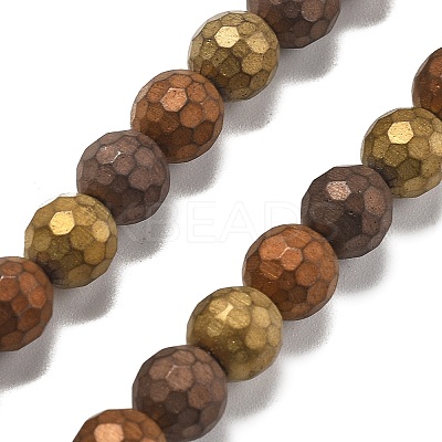 PVD Vacuum Plating Non-magnetic Synthetic Hematite Beads Strands G-F682-01C-1