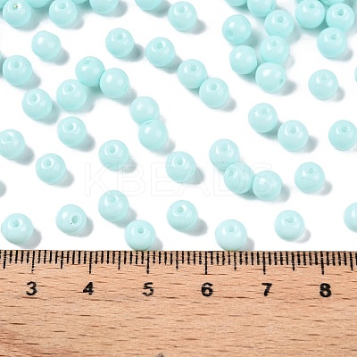 Opaque Baking Paint Glass Beads DGLA-T004-02O-1