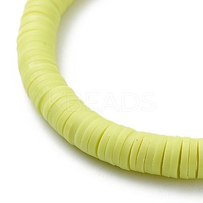 5Pcs 5 Color Polymer Clay Disc Surfer Stretch Bracelets Set BJEW-JB08801-1