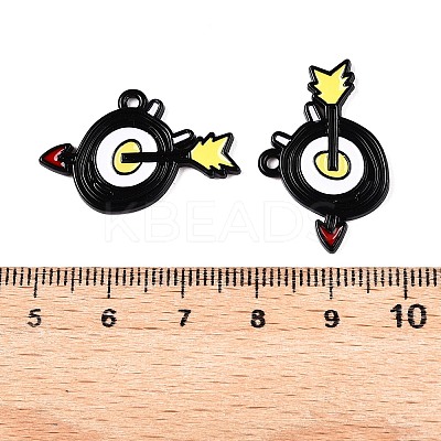 Spray Painted Alloy Enamel Pendants ENAM-T020-24-RS-1