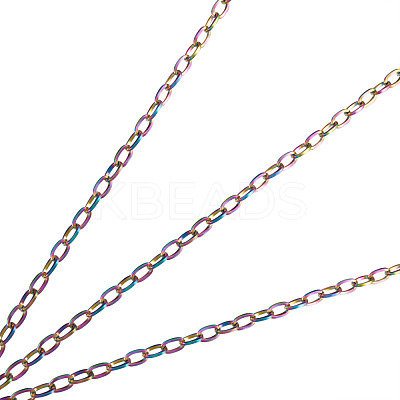 PVD Vacuum Plating 304 Stainless Steel Cable Chains CHS-TA0001-03MC-1