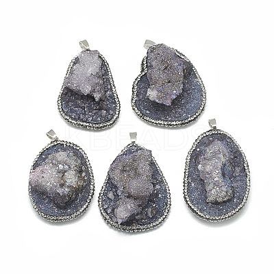 Natural Quartz Big Pendants G-S334-010A-1