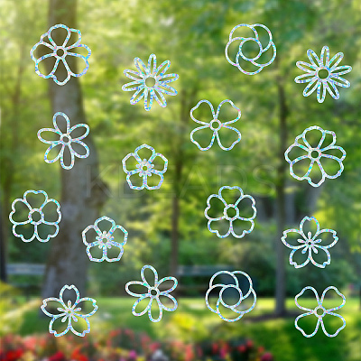 Waterproof PVC Colored Laser Stained Window Film Static Stickers DIY-WH0314-101-1