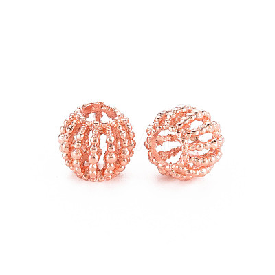 Rack Plating Alloy European Beads MPDL-N039-118RG-1