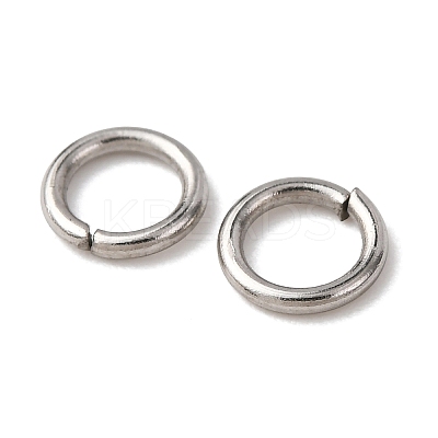 Tarnish Resistant 304 Stainless Steel Open Jump Rings X-STAS-Q186-02-5x0.8mm-1
