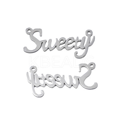 Non-Tarnish 304 Stainless Steel Connector Charms STAS-N095-125-1