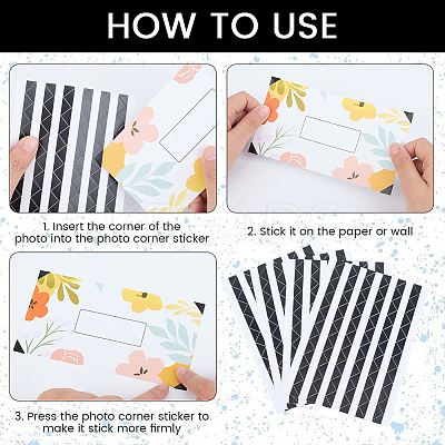 Photo Paper Self Adhesive Corner Stickers AJEW-WH20060-63C-1