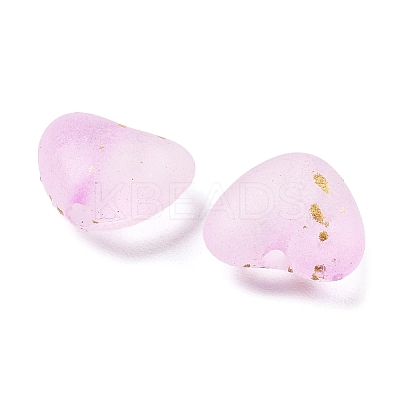 Frosted Transparent Acrylic Beads OACR-F013-04-1
