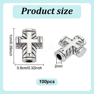 100Pcs Tibetan Style Zinc Alloy Beads FIND-HY0004-28-1