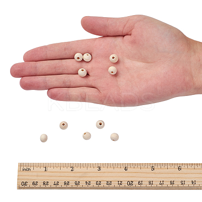 Unfinished Wood Beads X-WOOD-S651-8mm-LF-1
