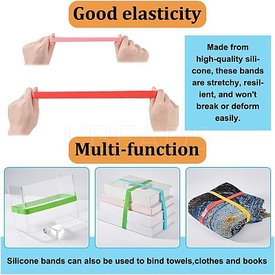 10Pcs 10 Styles Silicone Towel Bands for Beach Chairs AJEW-AR0001-88-1