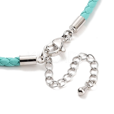 Braided Round Imitation Leather Bracelets Making BJEW-H610-01P-12-1