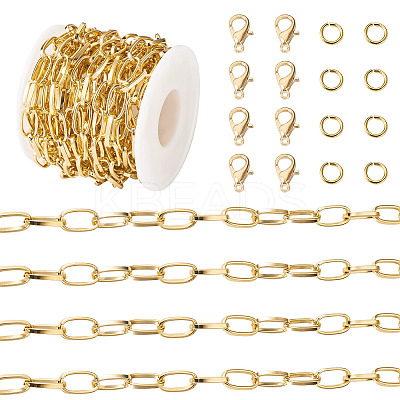 DIY Aluminium Cable Chain Necklace Making Kits DIY-TA0012-10-1