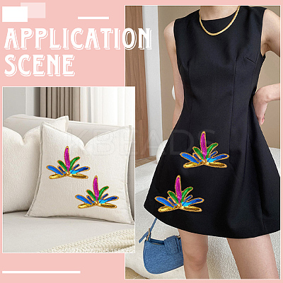 10Pcs Polyester Embroidery Ornament Accessories PATC-CY0001-31B-1
