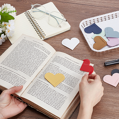30Pcs 10 Colors PU Leather Heart Corner Protectors AJEW-GA0008-23-1