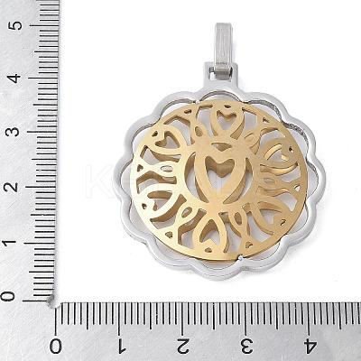 304 Stainless Steel Pendants STAS-S162-06GP-1