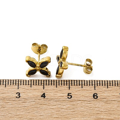 304 Stainless Steel Stud Earrings EJEW-C135-01G-03-1