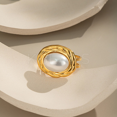 304 Stainless Steel Cuff Open Rings for Women DM4444-1