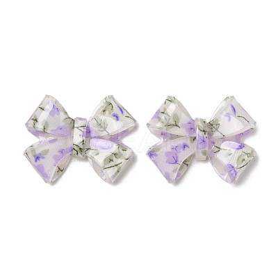 Transparent Printed Acrylic Cabochons OACR-M008-01D-1