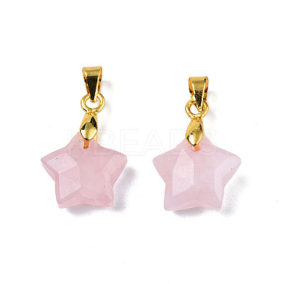 Natural Rose Quartz Charms X-G-N326-142-09-1