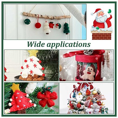 6Pcs 6 Style Wool Felt Pendant Decorations HJEW-NB0001-90-1