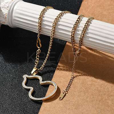 Ion Plating(IP) 304 Stainless Steel Chain Necklaces NJEW-M078-11G-1