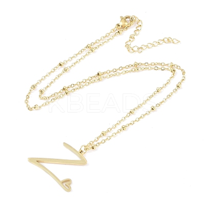 304 Stainless Steel Pendant Necklaces LS-NJEW-H029-02G-Z-1