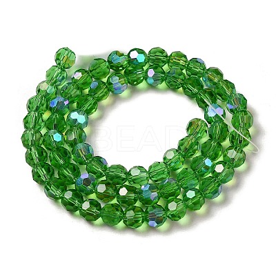Electroplate Transparent Glass Beads Strands EGLA-A035-T8mm-L11-1
