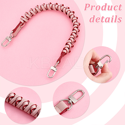 PU Leather Woven Bag Handles AJEW-WH0367-59A-1