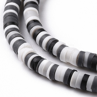 Handmade Polymer Clay Beads Strands CLAY-R089-3mm-010-1