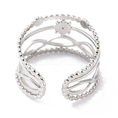 Tarnish Resistant 304 Stainless Steel Finger Rings RJEW-L102-33P-1
