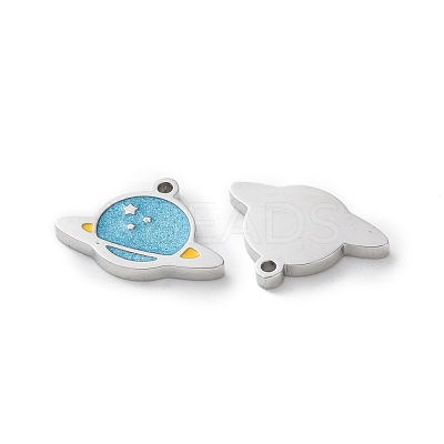 304 Stainless Steel Enamel Charms STAS-M102-22P-06-1
